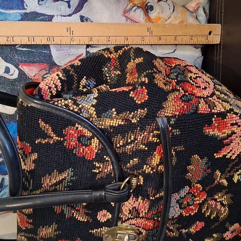 Carpet Handbag - Vintage 50s To 1960 - Picture 3 of 10